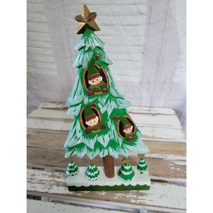 Foreside elf tree wooden home Xmas decor holiday k